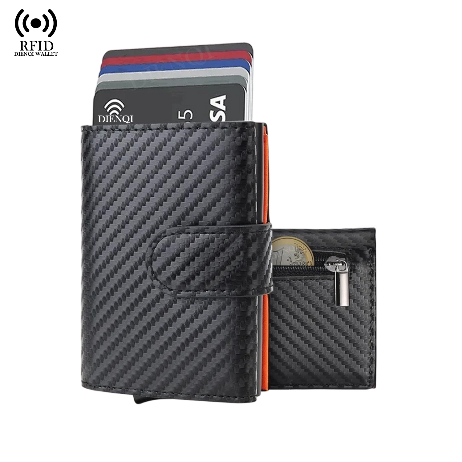 Coin Holder Men - ستوكات الجلود حامل بطاقة الأعمال تتفاعل
