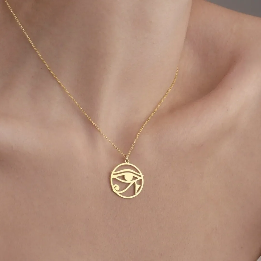 Men'S Accessories Jewelry Egypt - الفولاذ المقاوم للصدأ جولة عين حورس