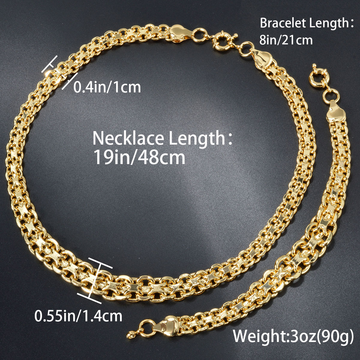طقم مجوهرات مطلية بالذهب للرجا - مراجعة Men'S Accessories Dubai وسعره