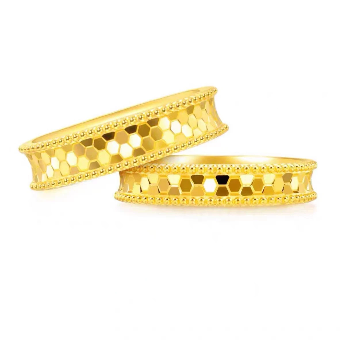 خاتم قرص العسل بلون ذهبي نقي ل - مراجعة Men'S Accessories Dubai وسعره