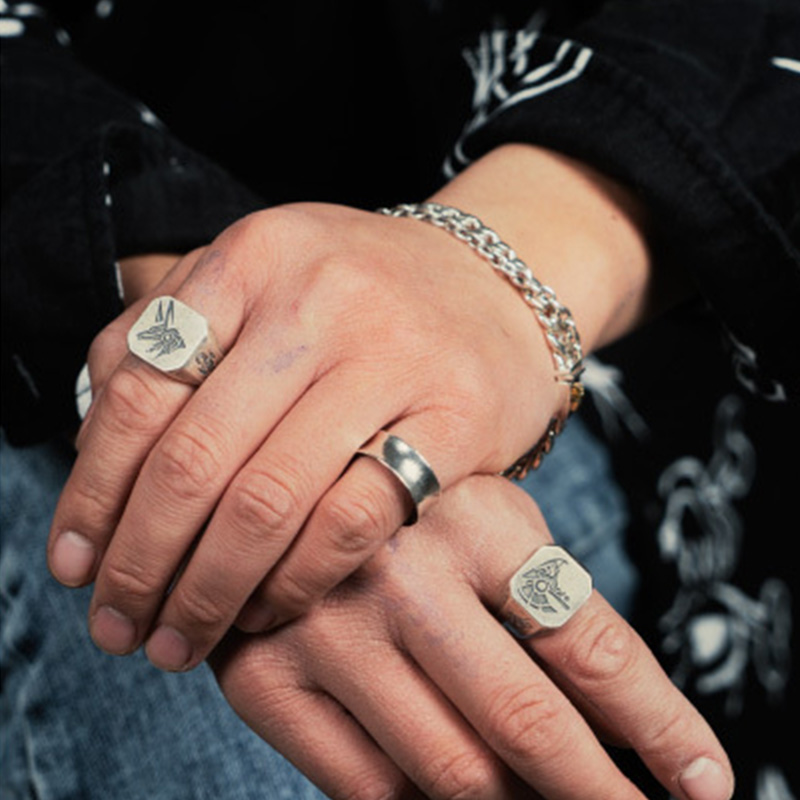 خاتم أنوبيس حورس المصري العتيق - مراجعة Men'S Accessories Jewelry Egypt وسعره
