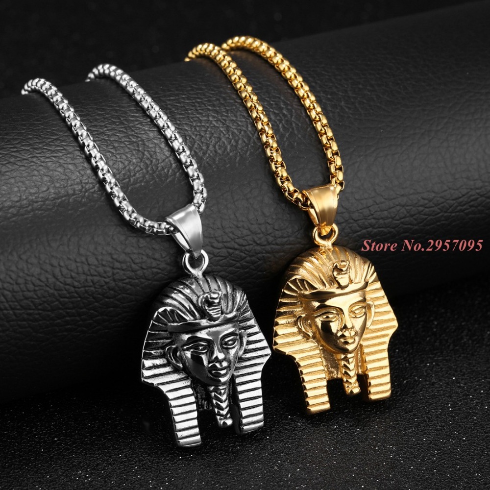 قلادة عتيقة على شكل فرعون مصري - مراجعة Men'S Accessories Jewelry Egypt وسعره